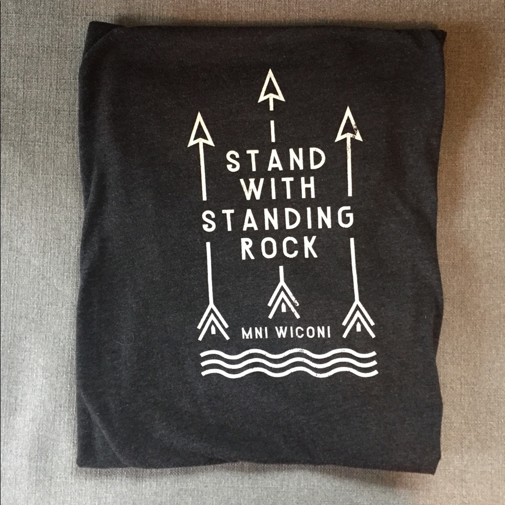 I Stand With Standing Rock Dark Gray Tee